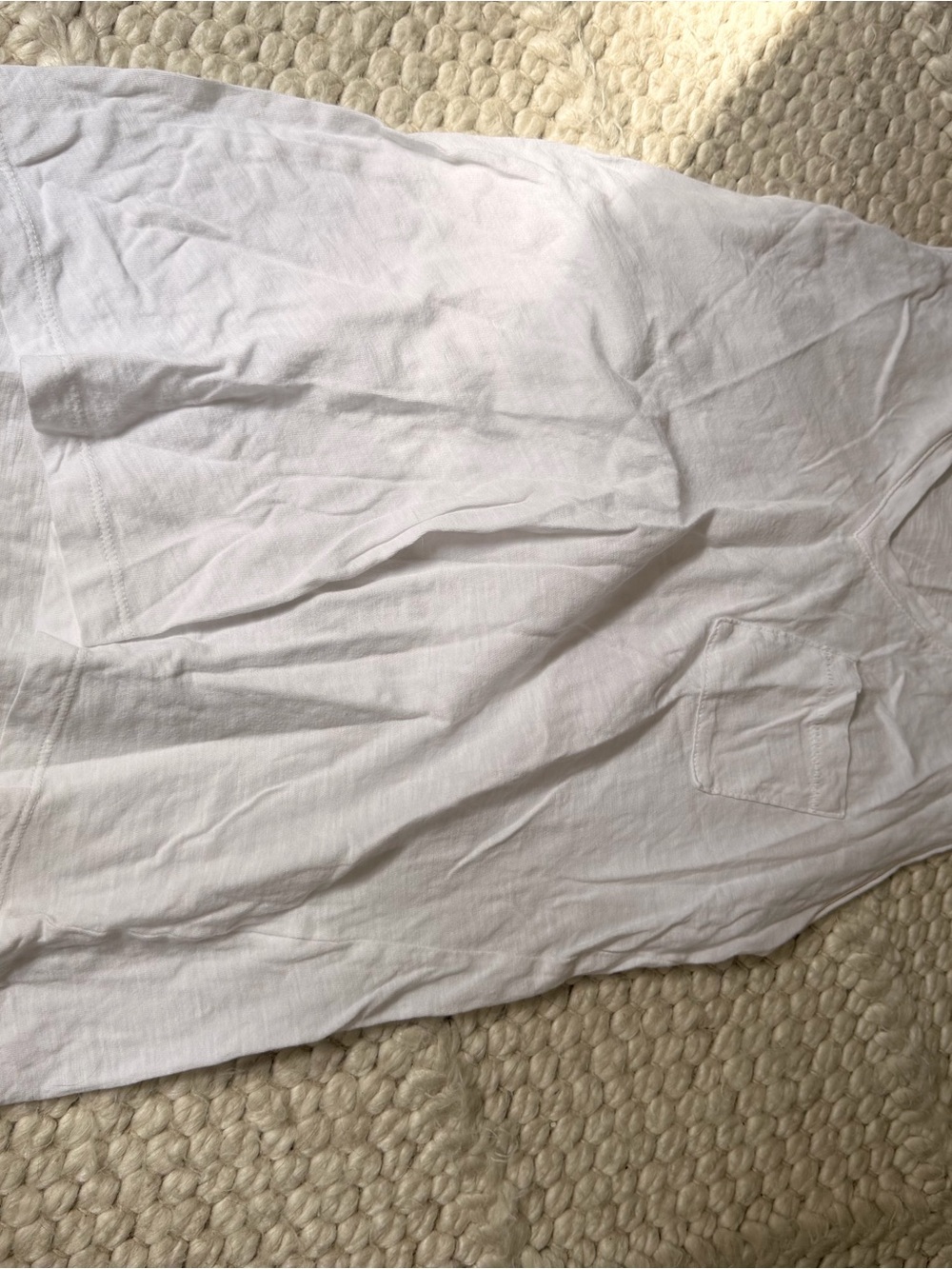 Madewell White Cotton Pocket Tank Top